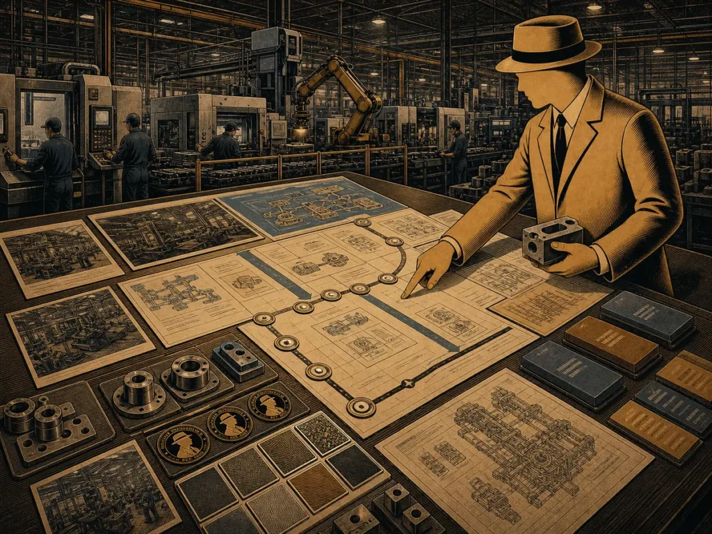 The Factory Investigator arranging manufacturing capability and RFQ evidence into a clearer website buyer path